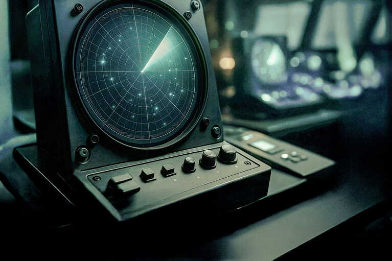Image of a radar display screen