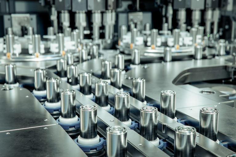 battery cells in production