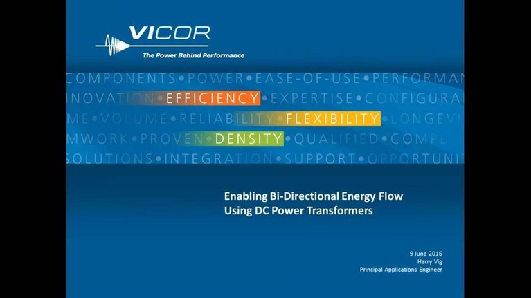 Enabling Bi-Directional Energy Flow Using DC Power Transformers