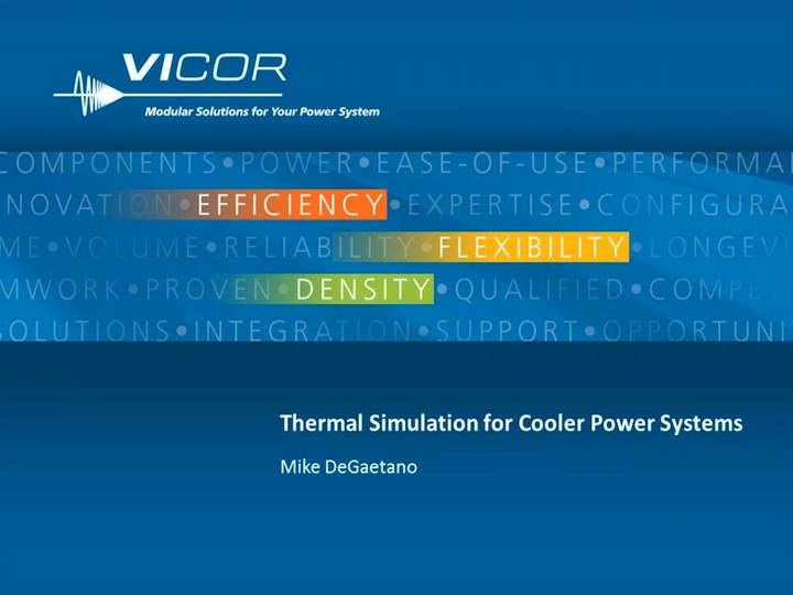Thermal Simulation for Cooler Power Systems