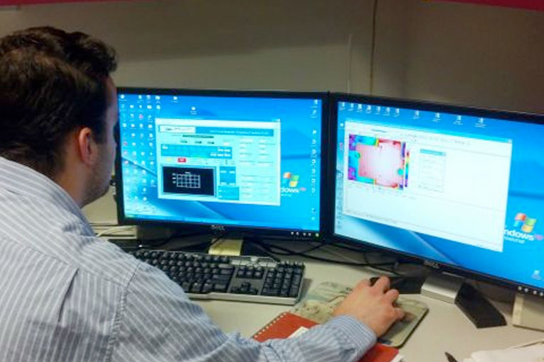 Data acquisition test setup