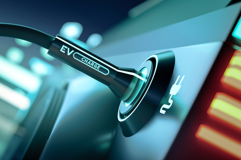 Electric car charging image