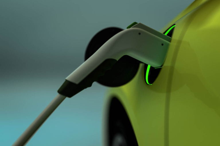 Electrified vehicle with plug image