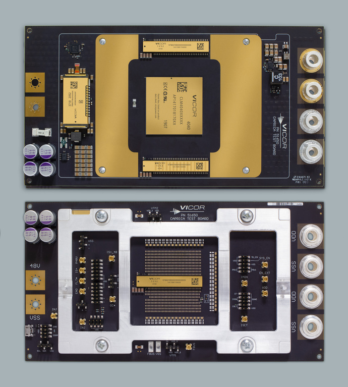 Evaluation test board with lateral-vertical (LVD) power delivery image