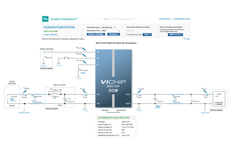 Vicor Simulator Interface