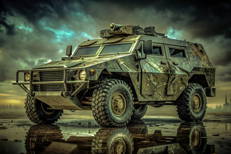 Image of an armored multi-purpose vehicle