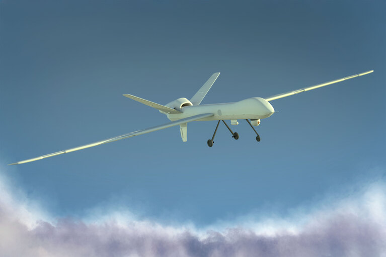 Image of an unmanned autonomous vehicle