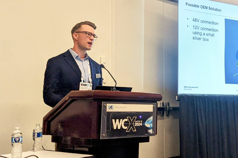 David McChesney presenting