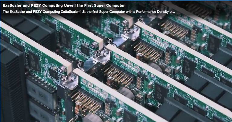 ExaScaler and PEZY Computing unveil the first super computer
